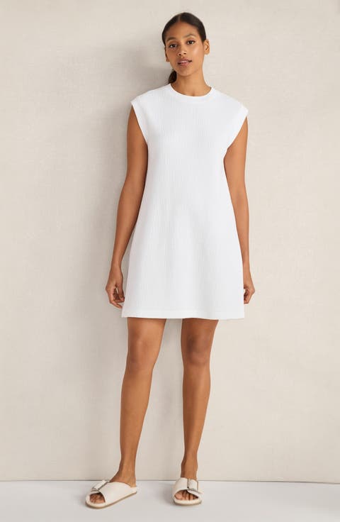 Organic Cotton Bold Waffle Short Sleeve Dress