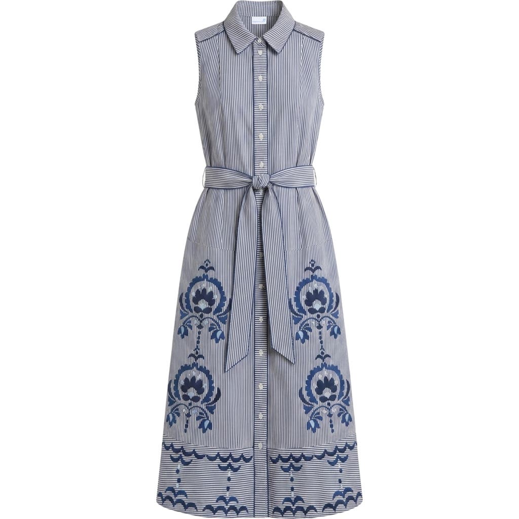 Cartolina Francesca Midi Shirtdress in Parkside Floral Stripe at Nordstrom, Size Large