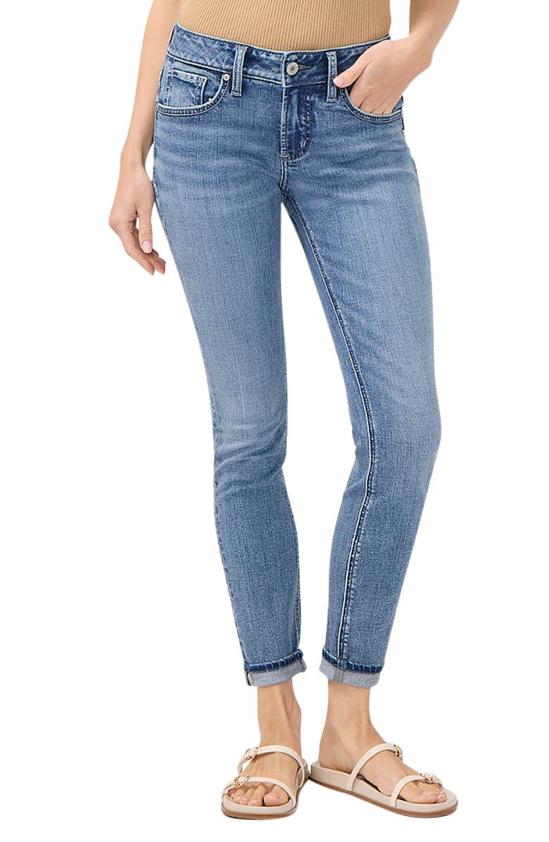 Silver Jeans Co. Girlfriend Jeans, Main, color, Soho