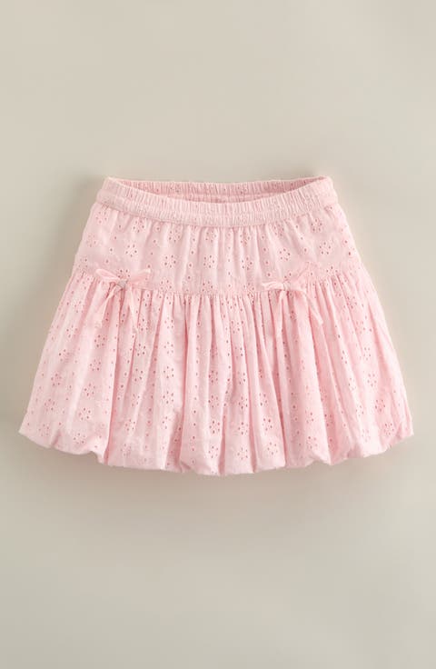 Kids' Bow Cotton Broderie Anglaise Bubble Skirt (Toddler, Little Kid & Big Kid)