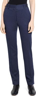 Theory Pinstripe Slim Fit Pants