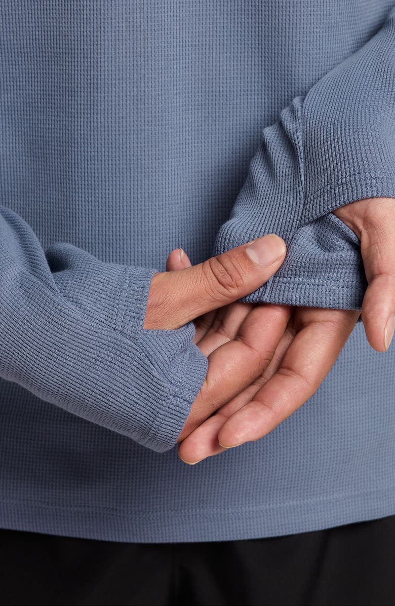 Nike Stride Dri-FIT Long Sleeve Waffle Crewneck Running Shirt, Alternate, color, World Indigo/ Reflective Silv