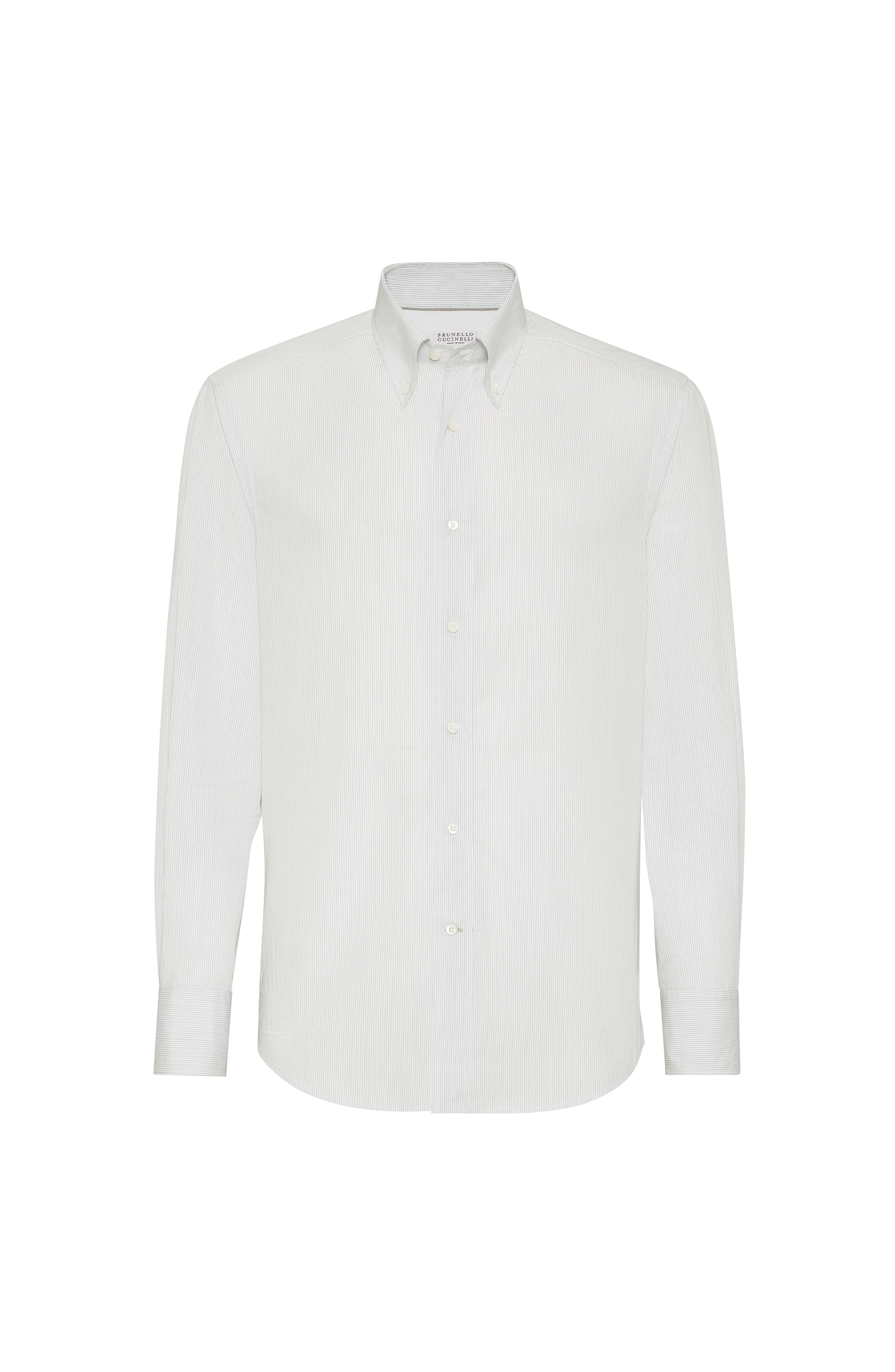 Striped poplin shirt