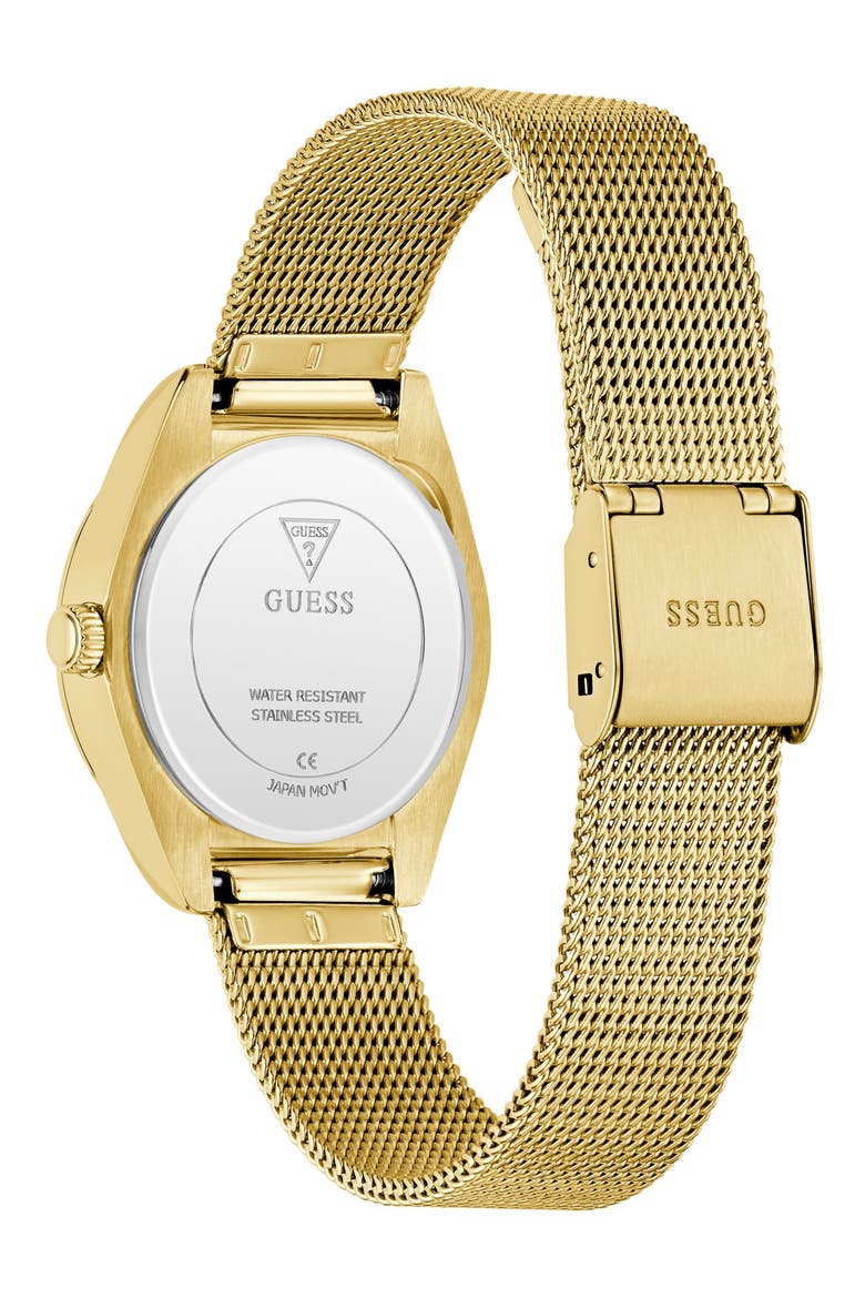 Day of the Dead Goldtone Mesh Strap Watch, 30mm, Alternate, color, GOLD TONE