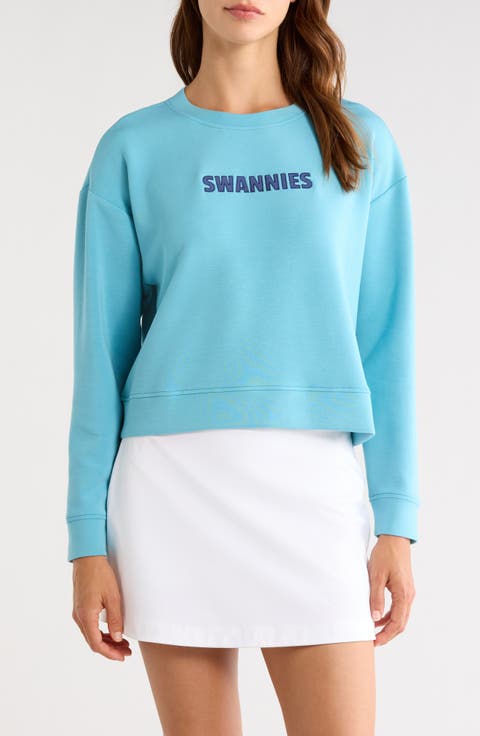 Monica Logo Graphic Crop Sweatshirt