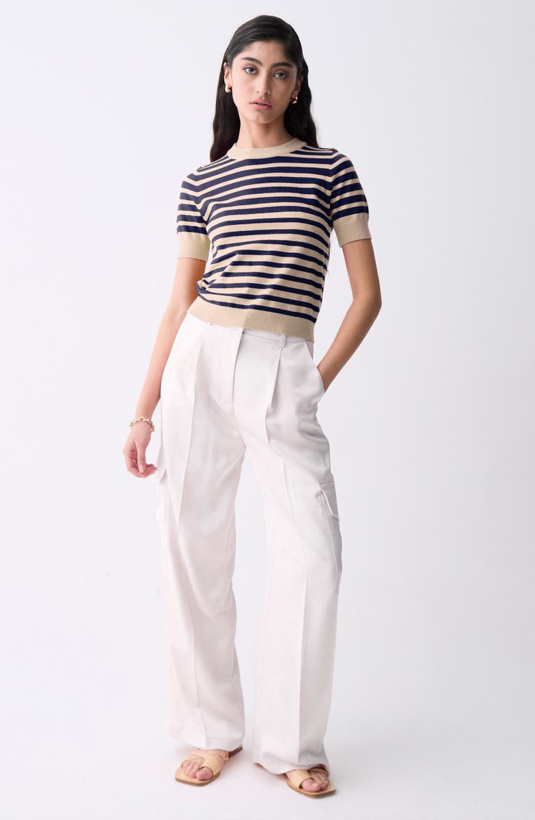 DELUC Vizela Stripe Knit Sweater, Alternate, color, 