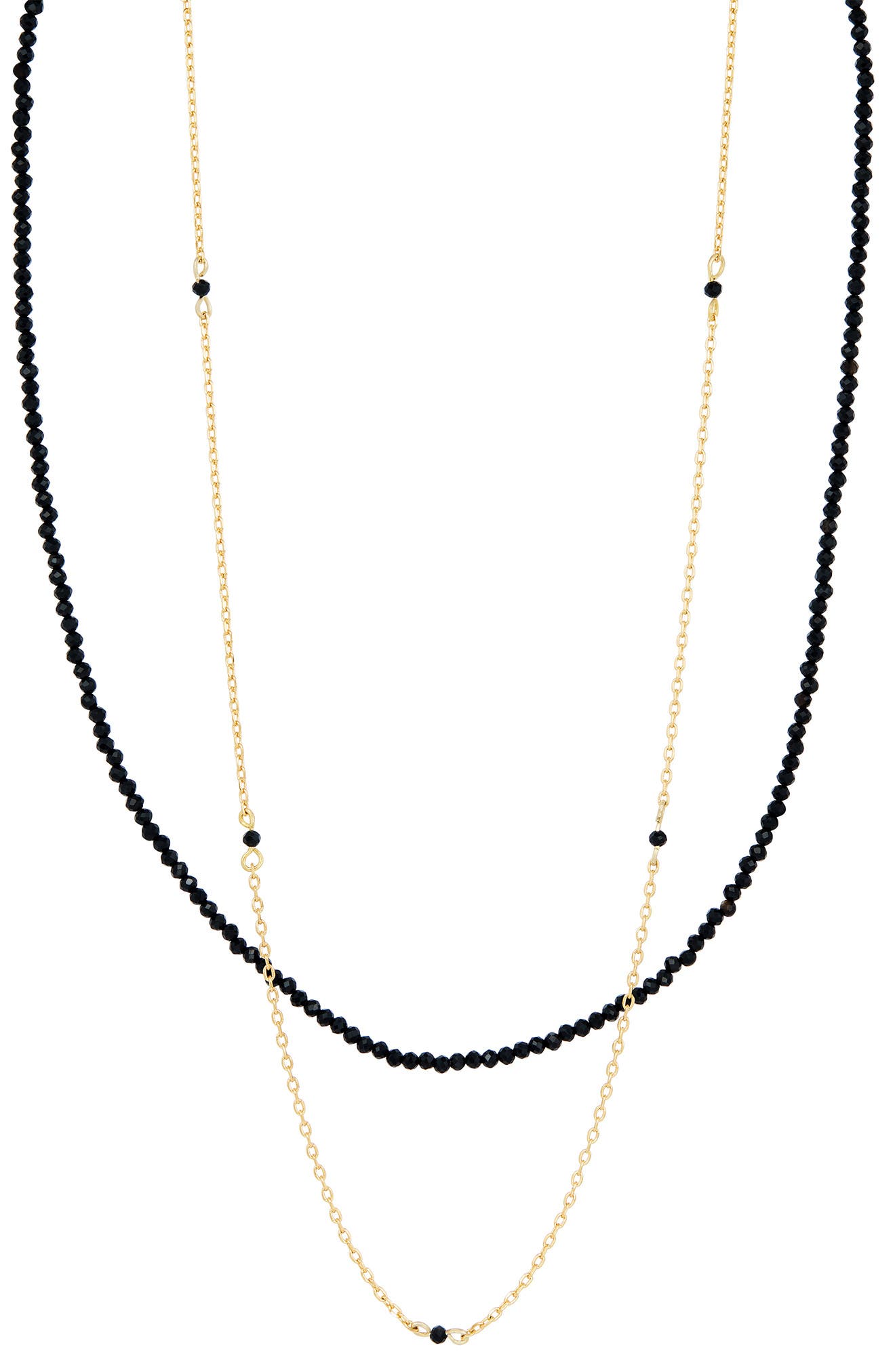Multi Strand Bead Layered Necklace