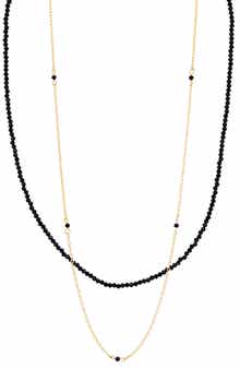 Multi Strand Bead Layered Necklace