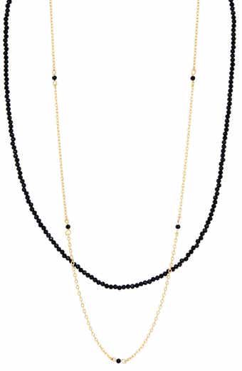 Multi Strand Bead Layered Necklace