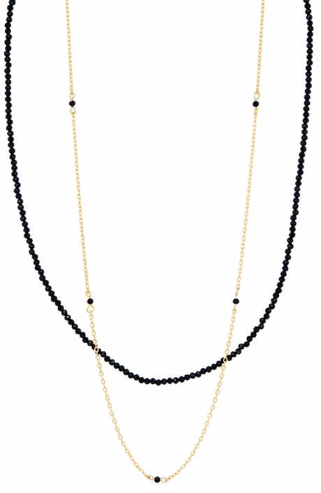 Multi Strand Bead Layered Necklace