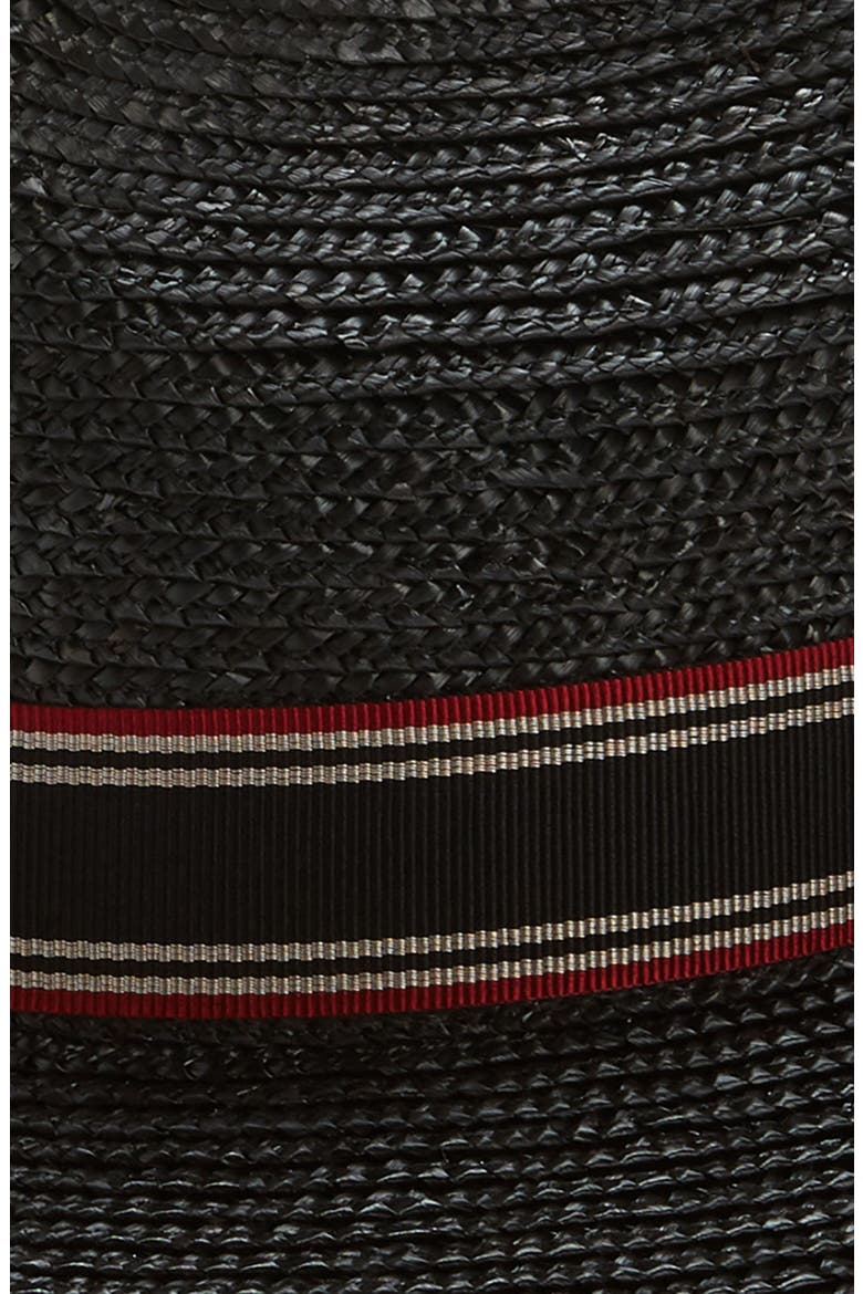 Paille Chapeau Straw Fedora, Alternate, color, NOIR