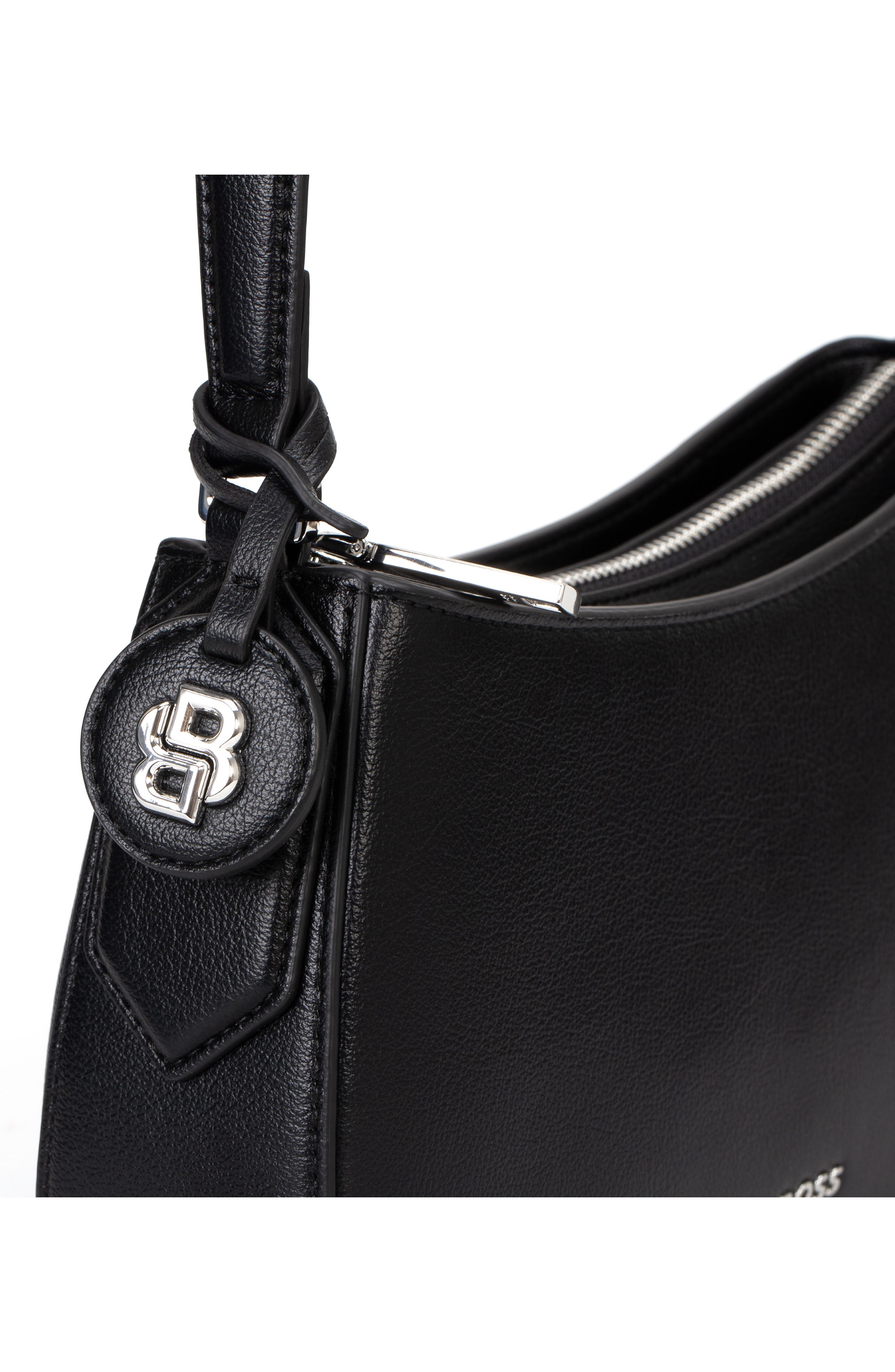 Liriel Faux Leather Hobo Bag, Alternate, color, BLACK