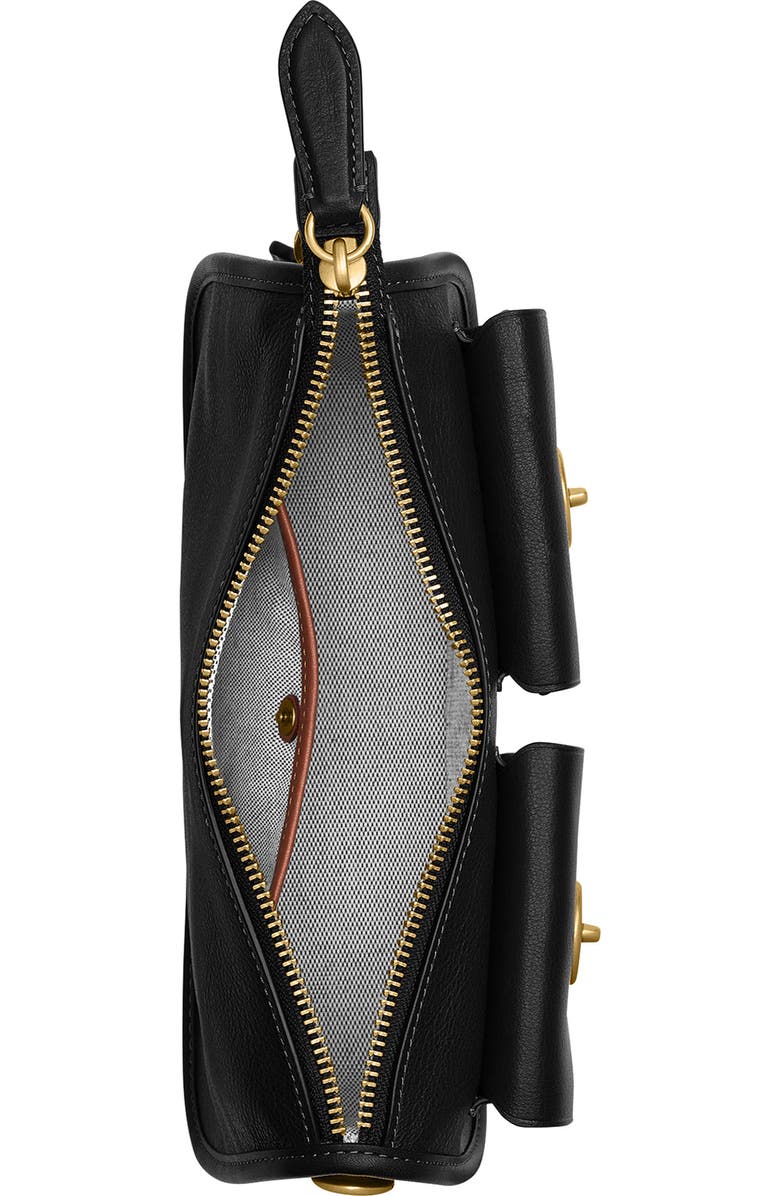 COACH Waverly Twin Turnlock Leather Shoulder Bag, Alternate, color,