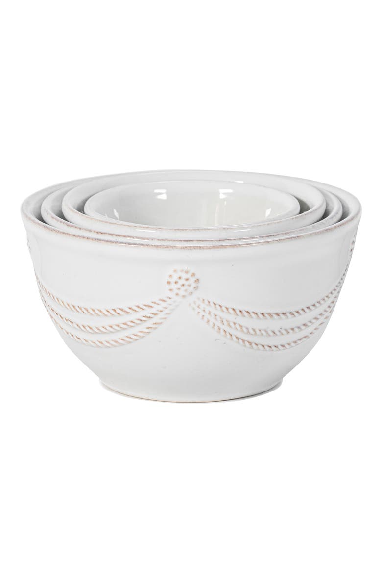 'Berry and Thread' Nesting Prep Bowls, Main, color, WHITEWASH