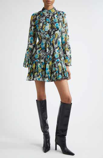 Cinq à Sept Lyra Tossed Floral Long Sleeve Minidress