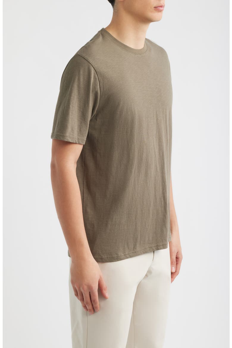Slub Cotton Crewneck T-Shirt, Alternate, color, OLIVE TUNDRA