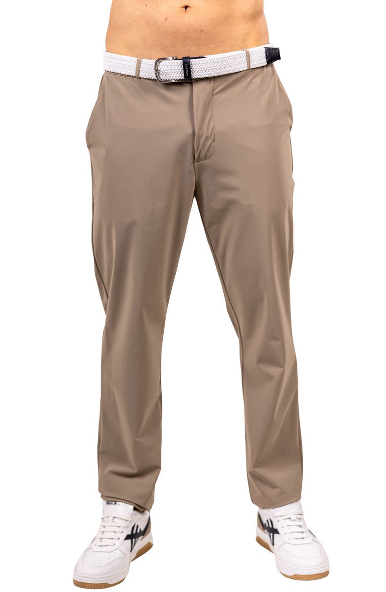 Maceoo Workout Stretch Straight Leg Pants, Main, color, Green/Beige