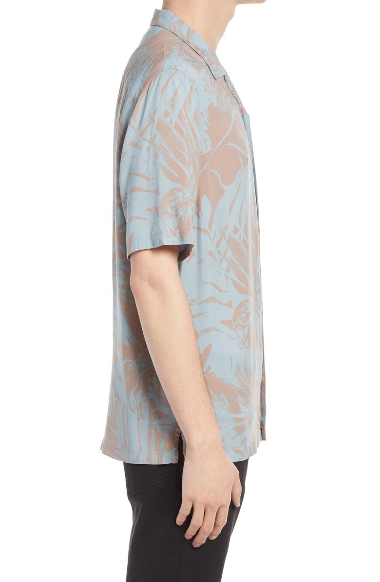 AllSaints Lanai Floral Relaxed Fit Short Sleeve Button-Up Camp Shirt, Alternate, color, 