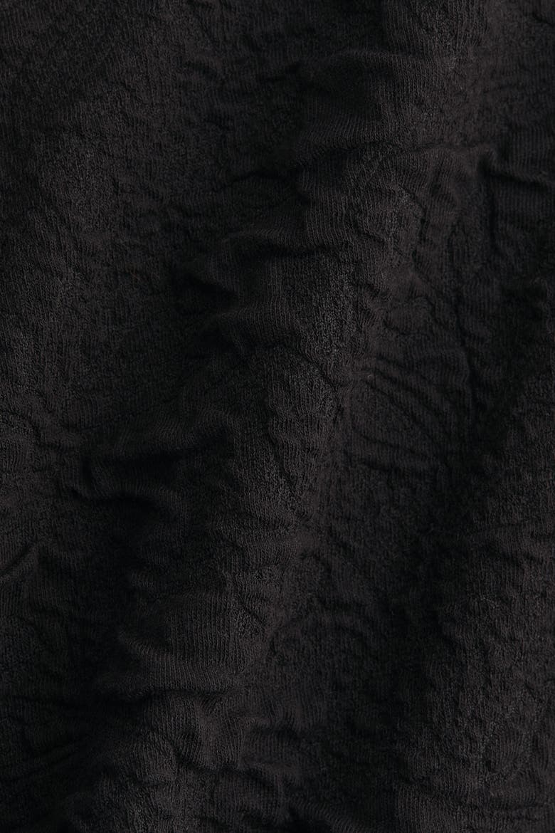 Cut-out Jacquard Jersey Top, Alternate, color, Black