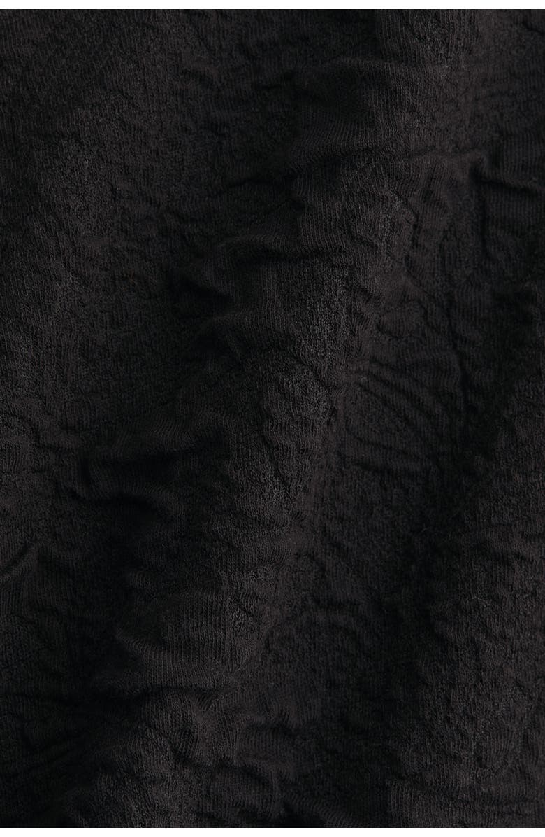 H&M Cut-out Jacquard Jersey Top, Alternate, color, Black