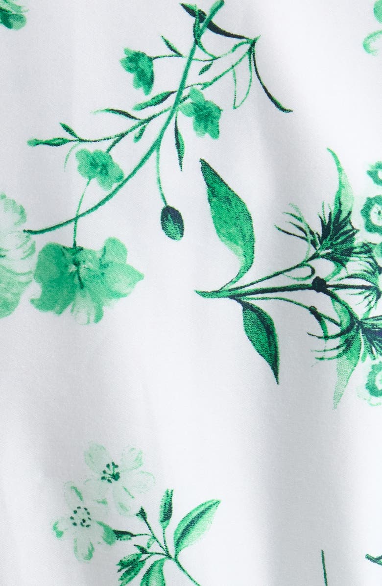 CeCe Floral Stretch Cotton Shirtdress, Alternate, color, Vibrant Kelly