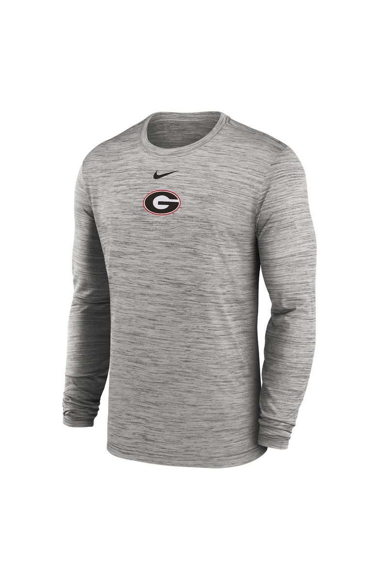 Nike Men's Nike Gray Georgia Bulldogs 2025 Sideline Velocity Performance Long Sleeve T-Shirt, Alternate, color, 