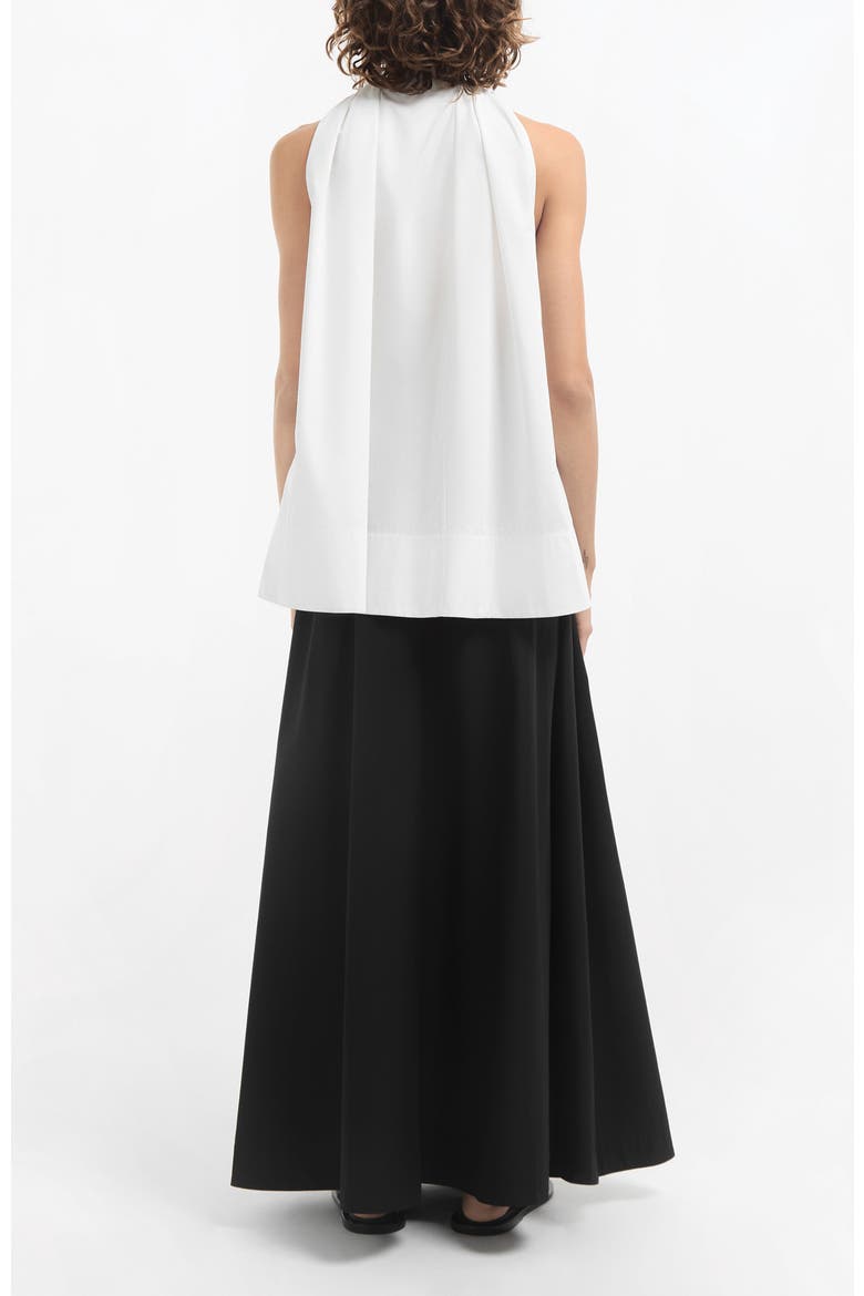 Parachute Skirt in Cotton Sateen, Alternate, color, Black