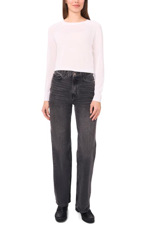 Halogen ® Crewneck Raglan Sleeve Sweater In White