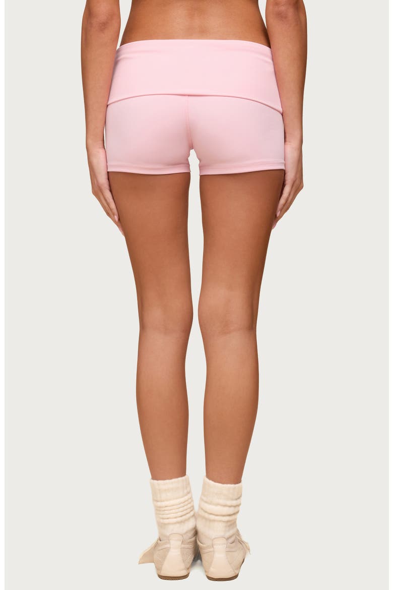 Soraia Foldover Bike Shorts, Alternate, color, PINK