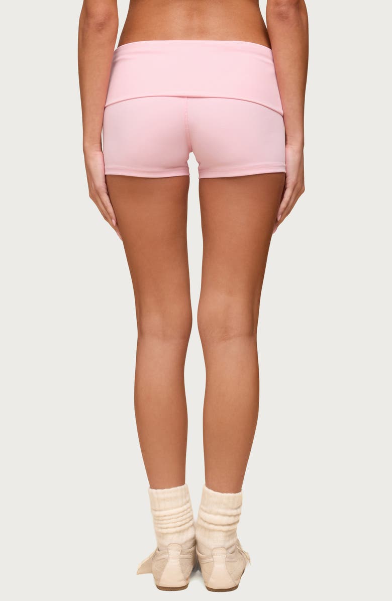 EDIKTED Soraia Foldover Bike Shorts, Alternate, color,