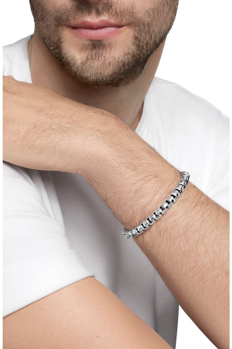 Extra-Large Box Chain Bracelet, Alternate, color, SILVER