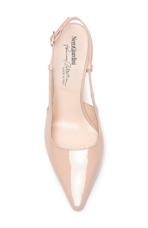 Nerogiardini Pointed Toe Slingback Pump In Natural