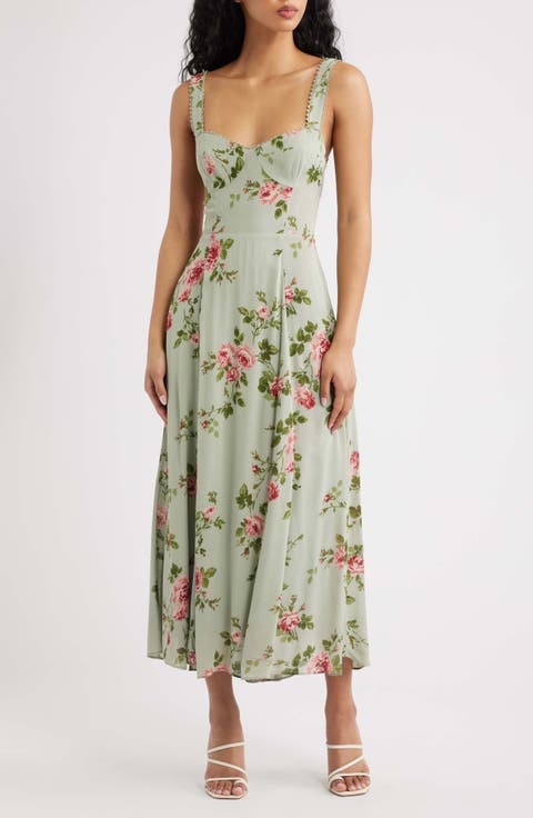 Lela Floral Print Midi Dress