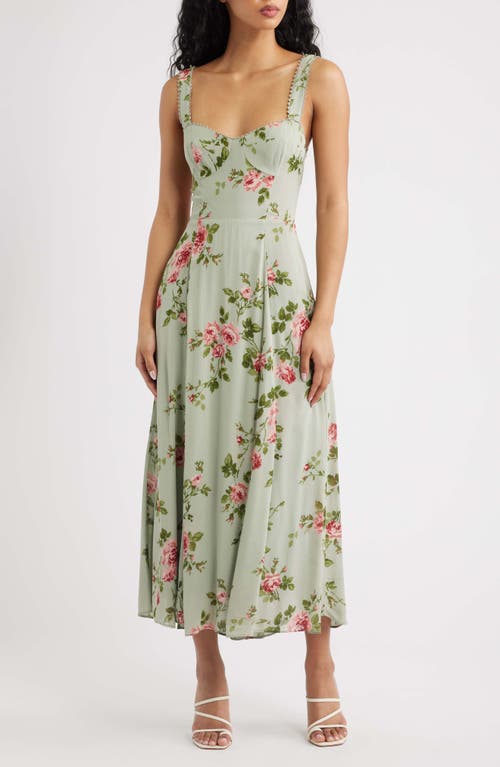 Reformation Lela Floral Print Midi Dress in Chorus at Nordstrom, Size 2