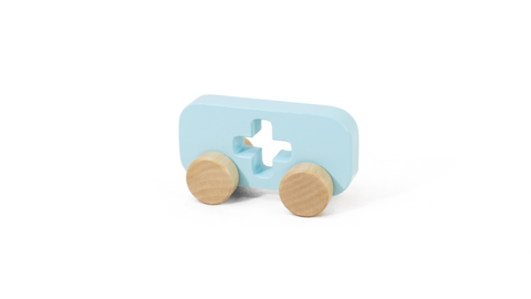 Little Ambulance, Durable Wooden Play Vehicles for Toddlers