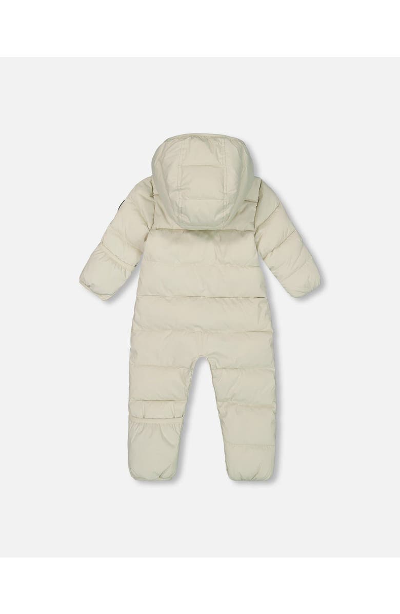 Deux par Deux Baby Unisex One-Piece Compressible Snowsuit White For Baby, Alternate, color, 