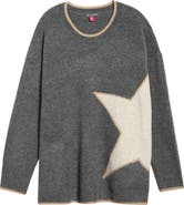 Vince Camuto Star Detail Crewneck Sweater
