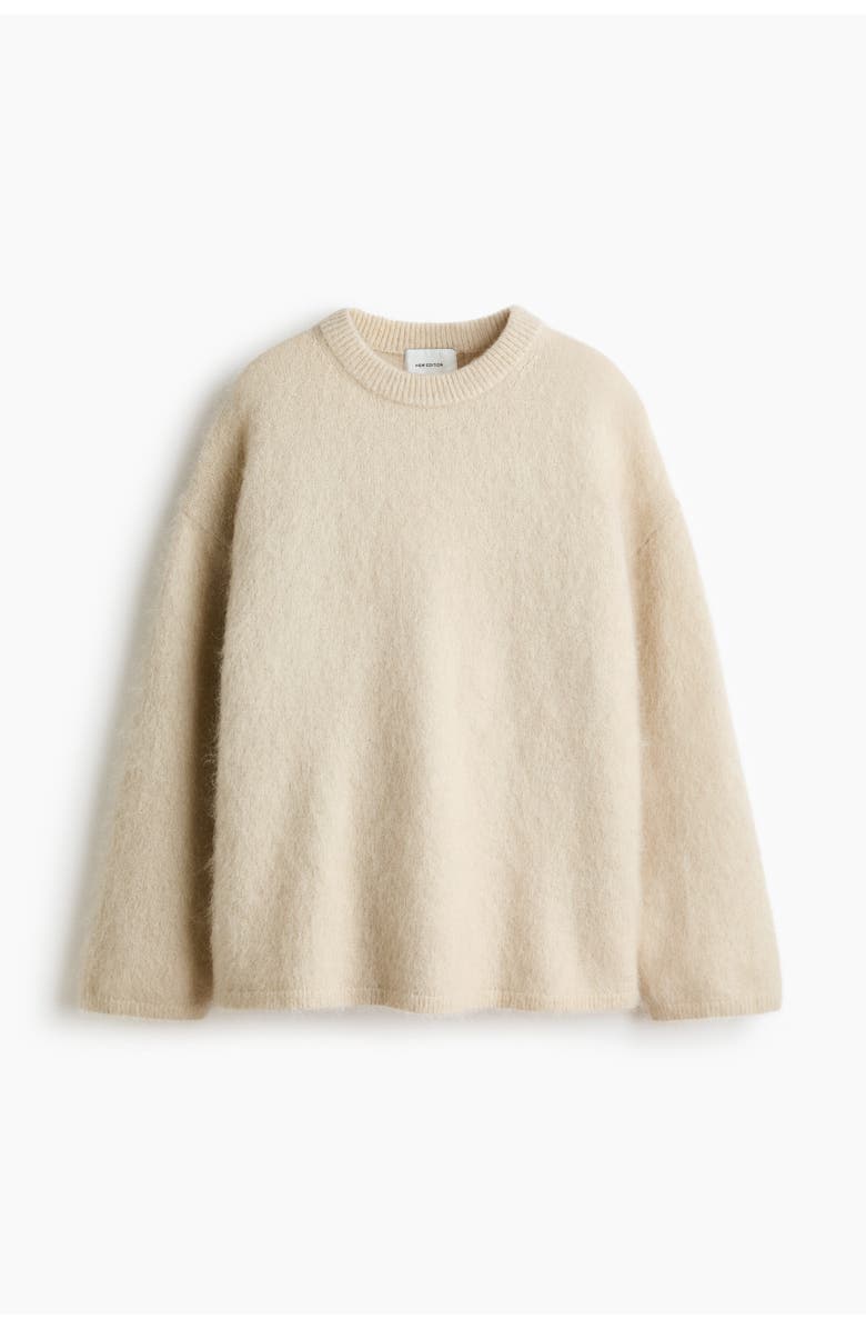 H&M Oversized Mohair-blend Jumper, Main, color, Light Beige