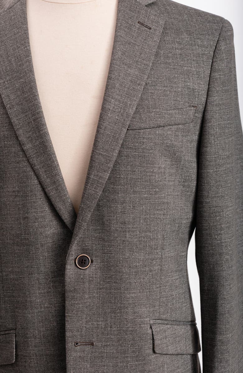 SAVILE ROW CO Brown Solid Sport Coat, Alternate, color, Brown