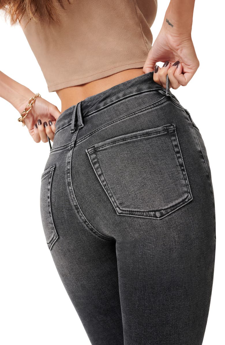 Good American Always Fits Ripped Ankle Skinny Jeans, Alternate, color, 