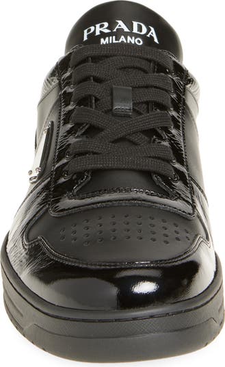 スニーカー PRADA | Downtown patent leather sneakers 2EE364_069_F0591 PRADA DOWNTOWN SNEAKERS SHOES 2EE364 WHITE PATENT LEATHER