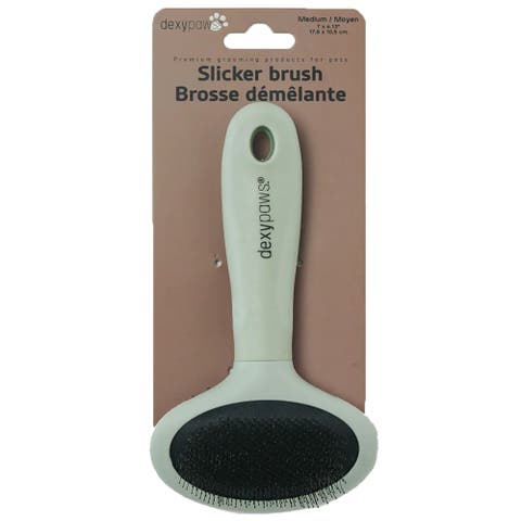 Slicker Brush, Medium, Sage Green, Dog & Cat Grooming Tool