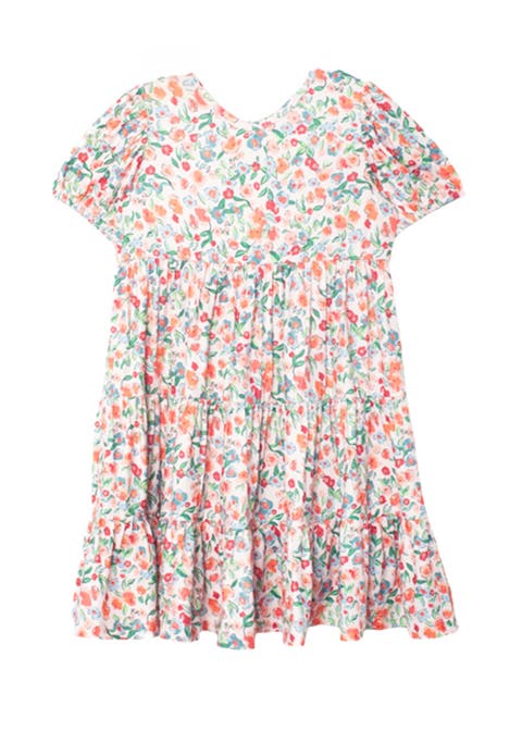 Florentine Short Gathered Sleeve Dress (Toddler, Little Kid & Big Kid)