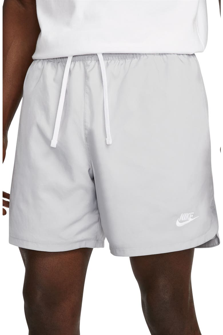 Men's Woven Lined Flow Shorts, Alternate, color, LT SMOKE GREY/ WHITE