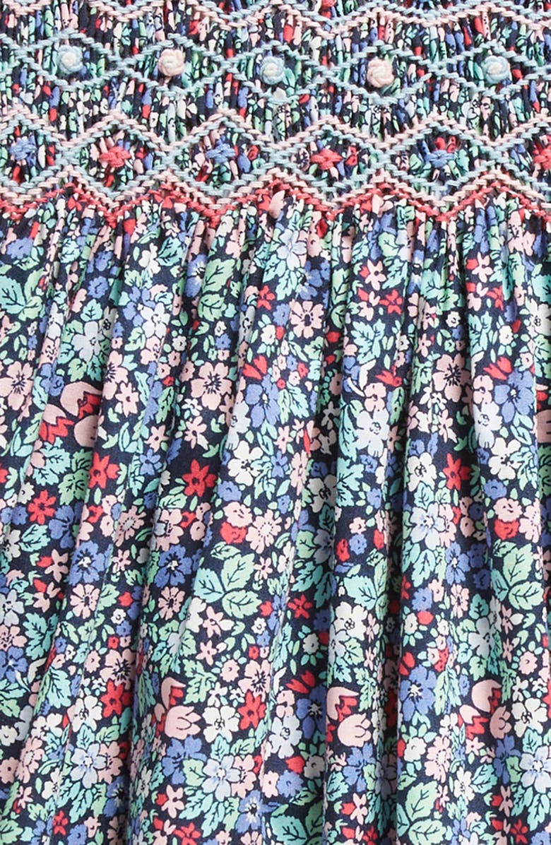 Rachel Riley Floral Smocked Cotton Dress & Bloomers, Alternate, color,