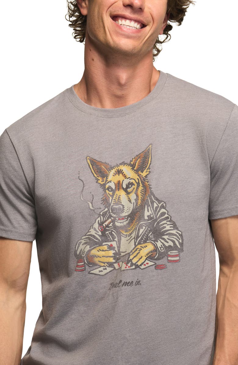 Lucky Brand Poker Wolf Graphic T-Shirt, Alternate, color, Steel Gray