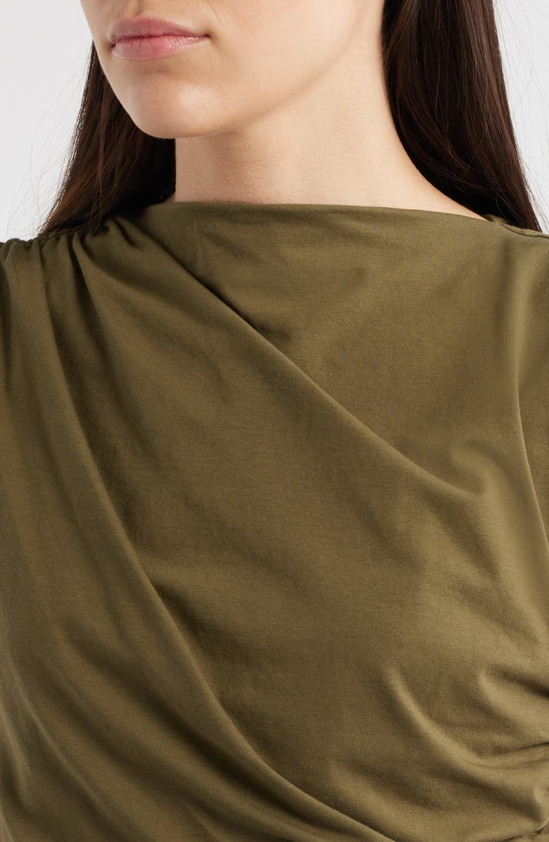 En Saison Mixed Media Midi Dress, Alternate, color, Surplus Green