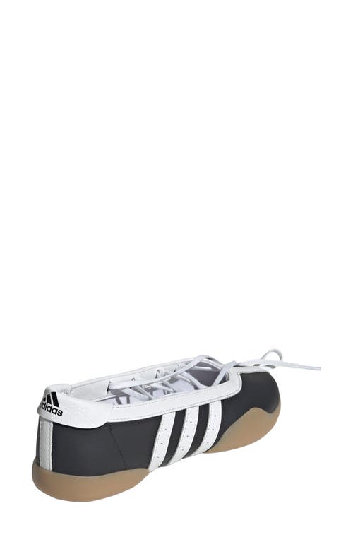 Shop Adidas Originals Adidas Taekwondo Mei Ballet Flat In Core Black/white/gum