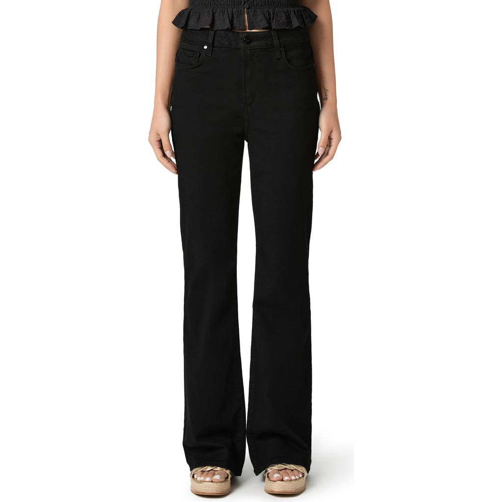 Paige Laurel Canyon High Waist Bootcut Jeans In Black
