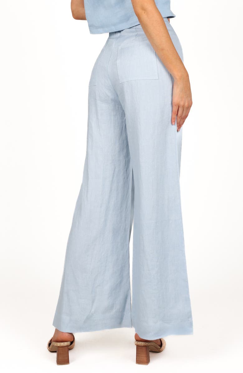 Petal & Pup Devlin Wide Leg Linen Pants, Alternate, color, Blue